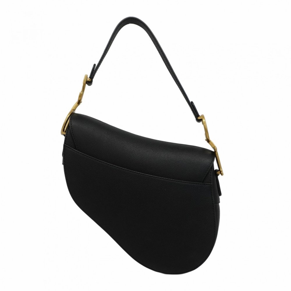 Christian Dior Handbag Saddle Bag Leather Black Women's - Picture 11 of 11